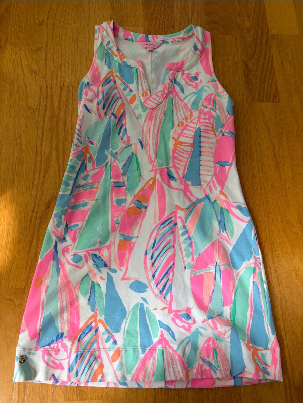 Lilly Pulitzer Estrada out to see flat French Terry sleeveless Shift Dress XS